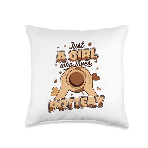Professional Pottery Aprons Love Kit Tools Gifts Girl Who Loves Wheel Hobby Pro Lover Pottery Throw Pillow, 16x16, Multicolor - size: 16x16