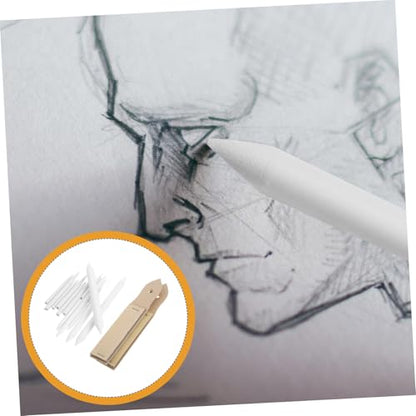 ULDIGI Blending Stumps and Tortillions Set with Pencil Sharpener Extender Paper Tools for Student Sketching and Shading Deep Gray Pouch