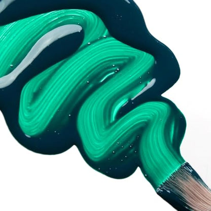GOLDEN High Flow Acrylics, Phthalo Green (Blue Shade), 1 fl. oz. Bottle, Professional Acrylic Paint, Semi-Transparent