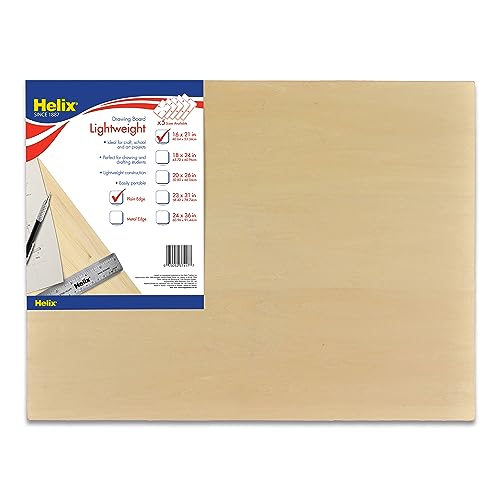 Maped - Air-Tite Wooden Drawing Board 16" x 21" - Artists and Students - Sketching Outdoors - Lightweight Design - Premium All-Wooden Drawing Boards, Sanded Basswood Construction - size: 16” x 21”, style: Plain Edge