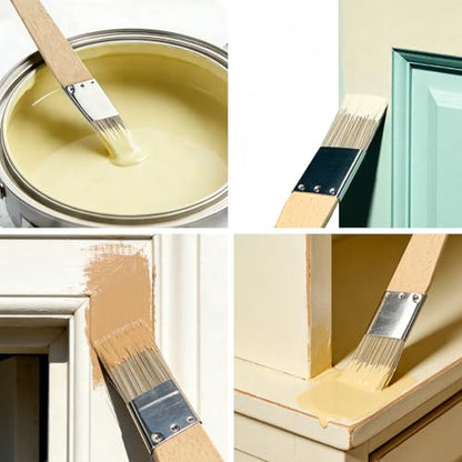 Trim Paint Brushes Set of 4, 0.25" 0.5" 0.7" 1" Slanted Edge Paint Brushes for Detail, Small Cutting in Brushes for Trim, Edges, Corners, Crafts and Home Decor