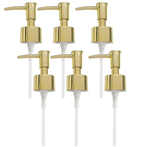 Gold Dispenser Pump for Pump Bottle Resin Mold Soap,Large Jar Bottle Mold Soap and Lotion Replacement Dispenser Pump for Kitchen, Bathroom Home Decor - color: Gold Pump