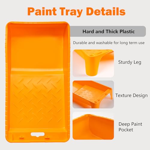 Mister Rui Paint Roller Kit 22 Piece, 4" 2" Paint Rollers, Foam Paint Roller, Microfiber Roller Covers for Painting Walls, Small Paint Roller, Mini Rollers for Painting Furniture, Stenciling