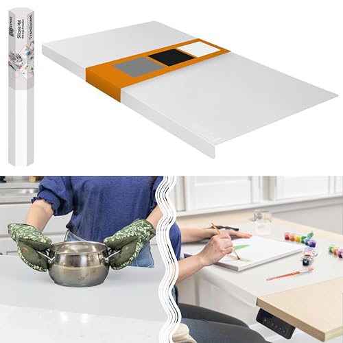 Extra Large Silicone Mats for Crafts with "Edge Protection" – Silicone Table Mat – Multipurpose Heat Resistant Silicone Mat – No Folds or Wrinkles – 1.5mm Thick, 36"x24", Translucent - color: Translucent, size: 36"L x 24"W