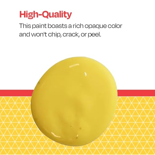 School Smart Tempera Paint, Yellow, 1 Quart Bottle - color: Yellow