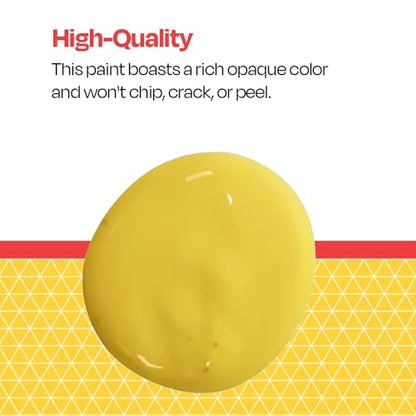 School Smart Tempera Paint, Yellow, 1 Quart Bottle - color: Yellow