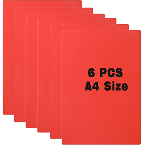 Tondiamo 6 Pack Rubber Stamp Sheet for Laser Engraving Machine, A4 Rubber Stamp Sheet for Laser Cutter for Stamps(Orange)