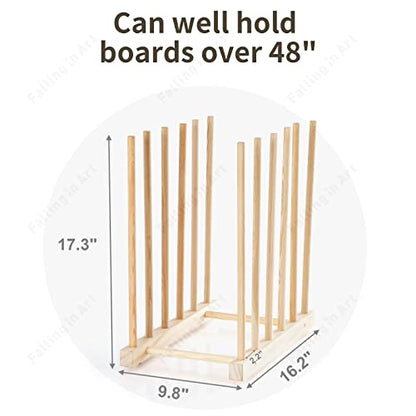 Falling in Art Small Wooden Art Storage Rack - Canvas Drying Stand for Artworks, Frames, Canvases, Drawing Boards, Prints, Panels, Paintings Display - size: Small