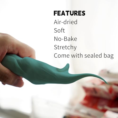 Lightweight Clay - Air Dry Clay, Ultra Light & Soft, Safe & Non-Toxic, Moldable & Flexible, DIY Modeling Clay for Anime Figures, Sculpting, Molding, Creative Art Crafts - color: Green
