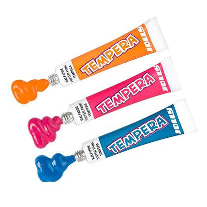 JOLLY Tempera Paint | Children's Gouache Paint Set | School Paint | 14 Tubes Each 7.5 ml, 9341-0003, Colourful, 105 ml