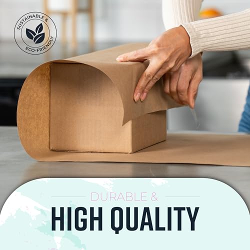 Bryco Goods 36" x 2,400" (200') Brown Kraft Paper Roll - Made in USA - Craft Paper for Banner Bulletin Board Art Table Covering Gift Wrapping Bouquet Packing Parcel (Brown, 36" x 200') - color: Brown, size: 36" x 200'