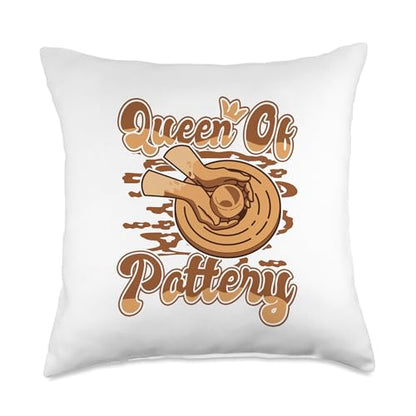 Professional Pottery Aprons Love Kit Tools Gifts Queen Pro Wheel Hobby Lover Pottery Throw Pillow, 18x18, Multicolor - size: 18x18