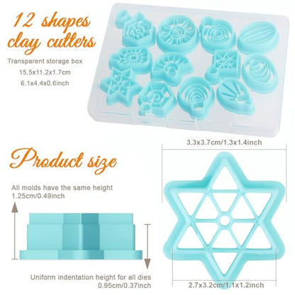 ORIGACH 13 Pcs Geometric Clay Cutters Set - Boho Polymer Clay Cutters for Earring Making & Jewelry Making - style: Geometric