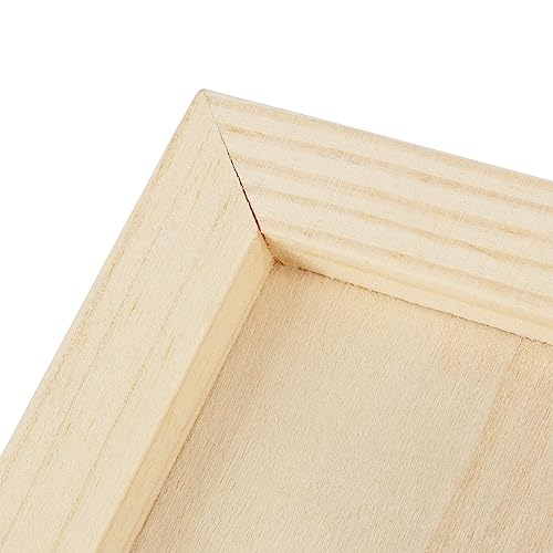 10 Pcs 9 x 12 Inch Wood Panel Canvas Bulk, Unfinished Wood Canvas Panels, Wood Cradle Boards for Painting, Pouring Art, Crafts