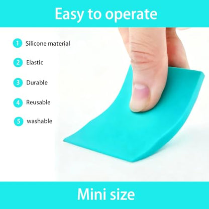 4PCS Mini Screen Printing Squeegee, Rubber Blade Chalk Paste Ink Scraper for Mesh-Back Stencils, DIY Wood/Ceramic/Fabric Craft, Reusable Craft Squeegee Kit (4)