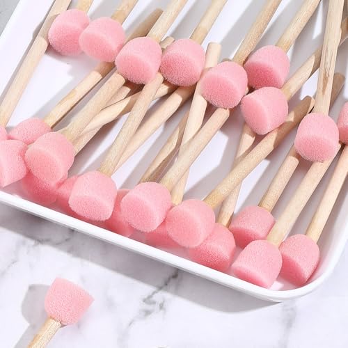 40Pcs 0.6 Inch Round Foam Sponge Brushes Foam Stencil Brush Set with Wooden Handle Small Circle Sponges Pink Stenciling Decorating Tools Paint Daubers for Painting Staining DIY Crafts Adult - style: Style 1