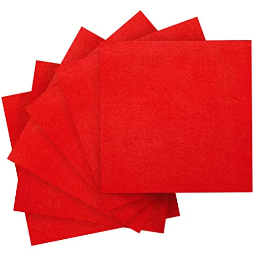 IOOLEEM Red Felt Squares, 108pcs 4"x4" (10 cm x 10 cm) Pre-Cut Craft Felt Fabric Sheets for Sewing and Patchwork - color: Red, size: Plain 4x4 inches (10x10cm)