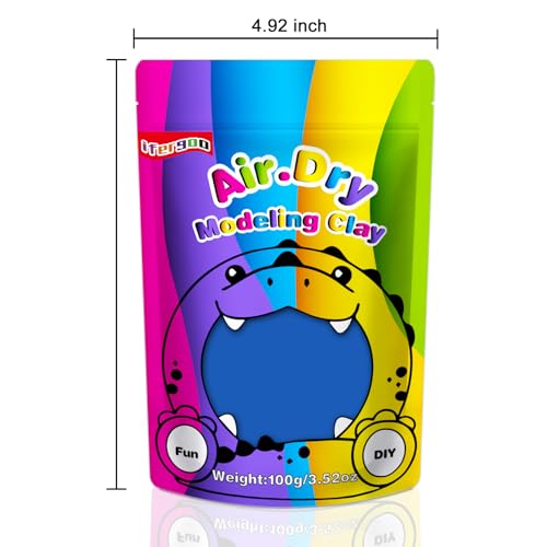 ifergoo Blue Air Dry Clay, DIY Creative Modeling Clay for Kids, Super Light Magic Foam Clay for Kids Age 3-12, Soft, No-Sticky & Non-Toxic, Molding Clay for School Art & Craft Project(Blue 100g/3.5oz) - color: Blue/100g