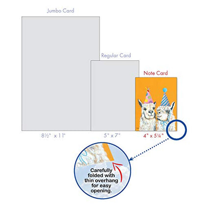 The Best Card Company Assorted Blank Greeting Card Box Set - Incl. 20 Cards + Envelopes - 10 Unique Designs - refined for Thank Yous, Invitations, More - Personality Llamas AM7036OCB-B2x10-NB - style: Personality Llamas