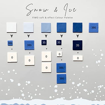 FIMO Soft & Effect Polymer Oven Modelling Clay - 57g - Set of 4 - The Snow & Ice Collection