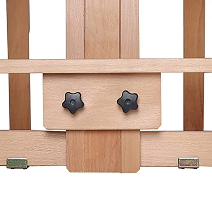 Versatile Portable Studio H-Frame Easel, Adjustable Height Beech Wood Studio Easel Folding Sketch Easel, Vertical and Horizontal Folding Sketch Easel Floor Easel Stand for Oil Painting, Sketch