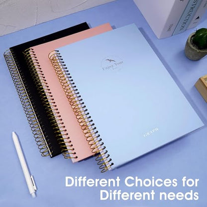 FLYING EAGLE 8.5 x 11 Large Graph Notebook Journal Spiral Graph Grid Notebook 210 Pages Hardcover Notebooks Engineering Paper Notebook Graphing Notebook for Men Women, Blue - color: Blue, size: Graph