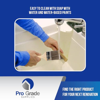 Pro Grade - Paint Brushes - 2Ea 3" Flat Brushes (Pack of 2) - size: 2Ea H 3F (Pack of 2)