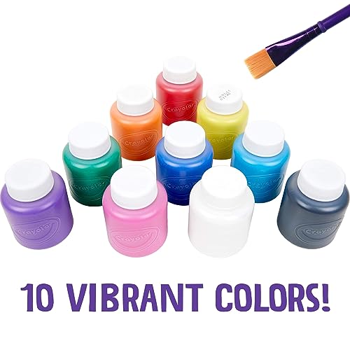 Crayola Washable Kid's Paint, Assorted Colors, Pack of 10