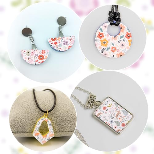 Clay Transfer Paper, 4Pcs Flower Small Fresh Themed Polymer Clay Transfer Sheets with Mud Press Rod and 2mm Thickness Ruler for DIY Craft - color: Flower
