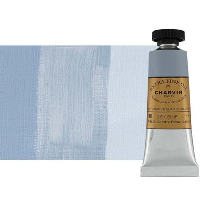 Charvin Extra Fine Oil Paint, Ash Blue 20 ml - Triple-Milled, Rich Texture, Poppy Oil-Based, Light-Fast, Handmade, Archival Quality - color: Ash Blue, size: 0.68 Fl Oz (Pack of 1)