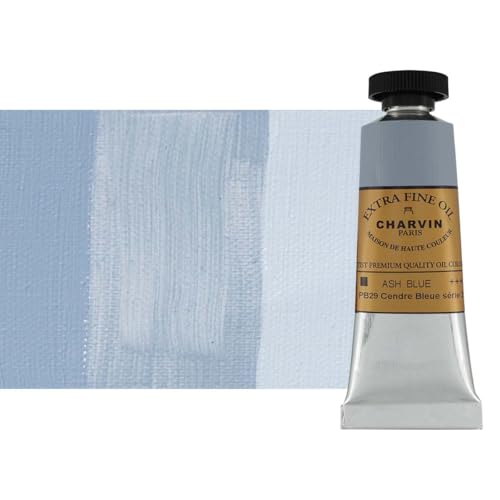 Charvin Extra Fine Oil Paint, Ash Blue 20 ml - Triple-Milled, Rich Texture, Poppy Oil-Based, Light-Fast, Handmade, Archival Quality - color: Ash Blue, size: 0.68 Fl Oz (Pack of 1)