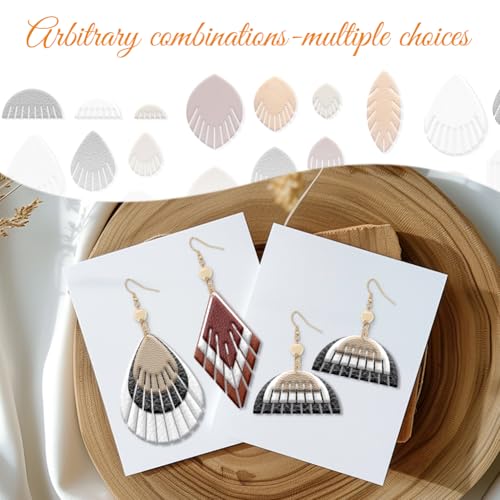 ORIGACH 28 Pcs Tassel Polymer Clay Cutters Set Boho Earring Clay Cutter DIY Craft Supplies for Earring and Jewelry Making - style: Tassel Earring