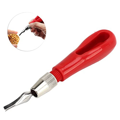 Manual Crafting Tool for Wood and - Linoleum Cutter for Wood Sculpting and Pumpkin Carving - Printmaking Carving Cutter Set with 6 Stainless Steel Blades and Weighted Handle