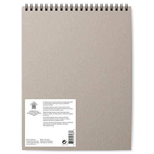 Winsor & Newton Classic Drawing Paper Pad, 11" x 14", 25 Sheets, 150gsm, Wired, Natural White - style: 11" x 14"