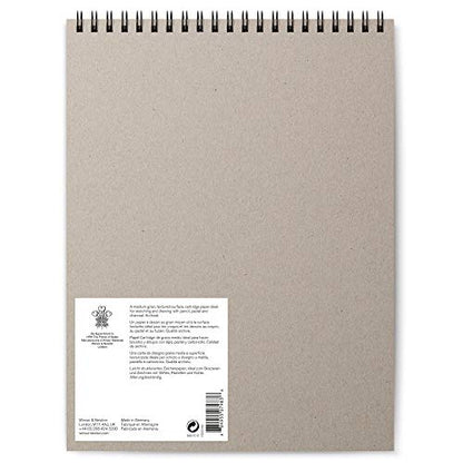Winsor & Newton Classic Drawing Paper Pad, 11" x 14", 25 Sheets, 150gsm, Wired, Natural White - style: 11" x 14"