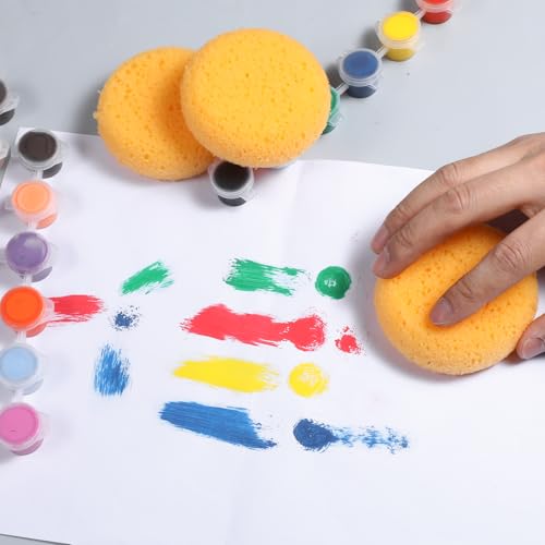 12 PCS Round Artist Craft Sponges Pottery Sponges for Clay | Painting Sponge Shoe Polish Sponge for Pottery, Watercolor, Ceramics, Face Painting, Household Cleaning and Leather Care