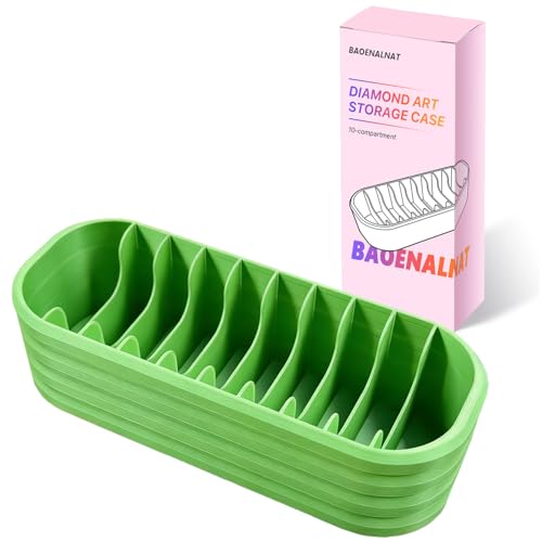 10-Compartment Diamond Art Storage Case: Organizer for Diamond Painting Tools & Accessories – Easy-to-Use, Space-Saving, Spill-Proof. Ideal Craft Enthusiast Gift (Color-8) - color: Color-8