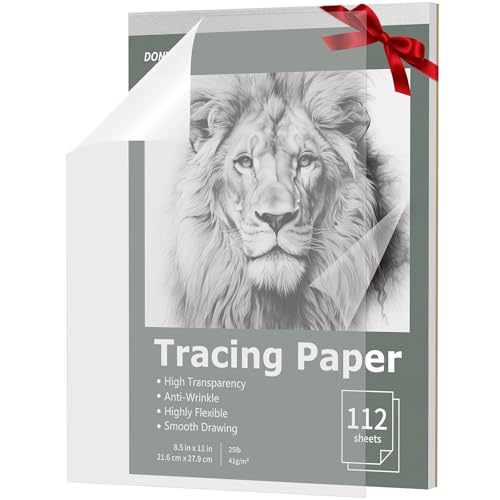 Tracing Paper 8.5" x 11", 112 Sheets Transparent Vellum Paper for Tracing Pads, Christmas Birthday Gifts for Adults Teens, 25lb/41gsm Translucent Tracing Paper for Sketching, Drawing, Overlays - color: Green, size: 8.5" x 11" (112 Sheet)