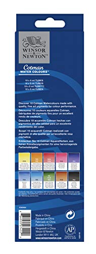 Winsor & Newton Cotman Watercolor Paint Set, 10 Colors, 5ml (0.17-oz) Tubes - style: 10 Tube Set 5ml