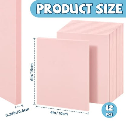 12Pcs 4x6 Inch Linoleum Blocks for Printmaking, Stamp Carving & DIY Linocut | Block Printing Supplies, Stamp Making, Relief Printing, Soft Flexible rubber, For cards, fabric, posters & classroom art - style: 12pack