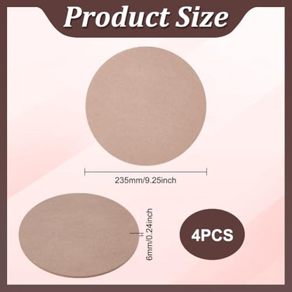 UNICRAFTALE 4Pcs Flat Round Pottery Wheel Bat Ceramic Drying Slab 23.5cm Clay Board Sculpture Base Clay Tool for Pottery Wheel Portable Clay Wedging Board for Clay Crafts Arts Ceramics Pottery Tools - size: 23.5cm in diameter