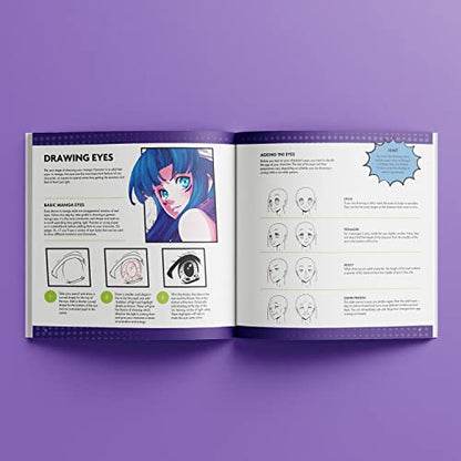 Hinkler Art Maker Masterclass Collection: How to Draw Manga Kit - Adults Drawing Kit – Draw Manga - Japanese Art - Drawing Stationary - Advanced Drawing Guide - Arts and Craft for Adults - Craft Kits - style: Japanese