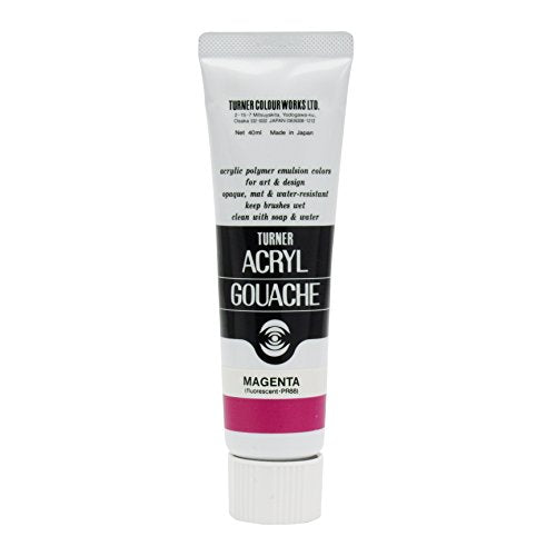Turner Colour Works Acryl Gouache Artist Acrylic Paint - Single 40 ml Tube - Magenta - color: Magenta, style: 40ml
