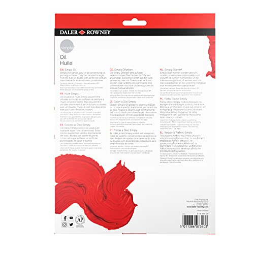 Daler-Rowney Simply 24 x 12ml Oil Paint Set, 24 Assorted Colours, Ideal for Entry-Level Artists & Hobbyists - style: 24 Pack