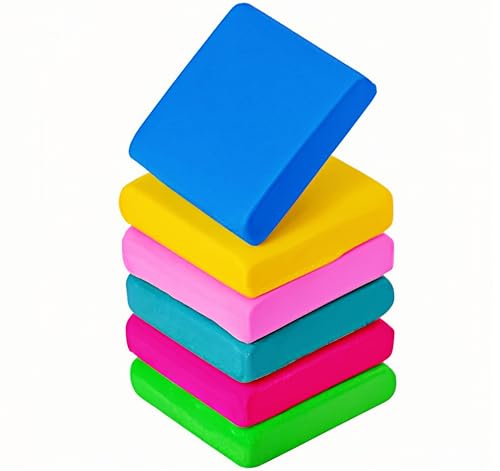 Kneaded Erasers for Artists Painting, Drawing & Art Supplies – Gum Kneadable Erasers for Pencils Bulk Kids Prizes, Party Favors, School Supplies, 6 PCS