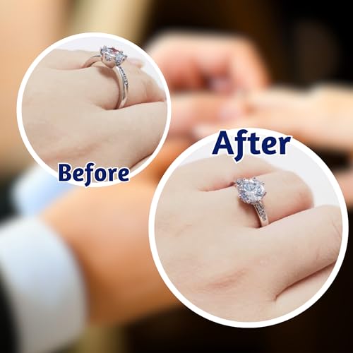 Ring Sizers for Loose Rings Ring Size Adjuster Fit Any Rings Guards Ring Spacer for Loose Rings Women Invisible Traceless Glue Ring Resizer with Ring Fixators & UV LED Lamp