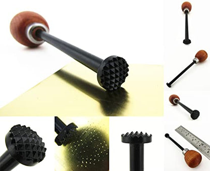 2pcs Printmaking Woodcut Copperplate Resin Board Engrave Etching Print Leathercraft Embossing Carve Roulette Wheel Tool Set
