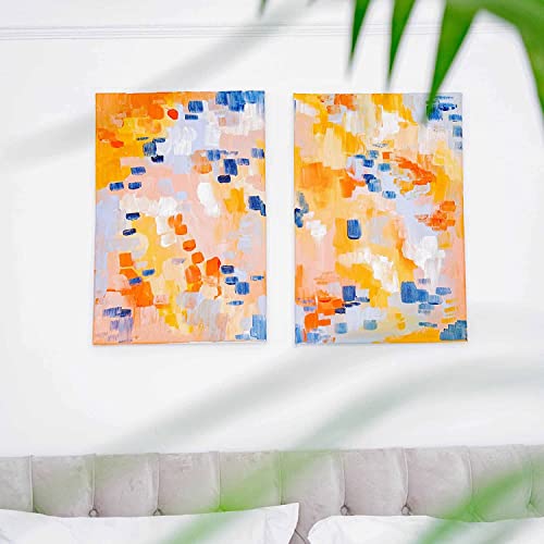 Sculpd Abstract Painting Kit for Two - Two 60x40cm Canvases (Pastel) - color: Pastel, size: Two Person