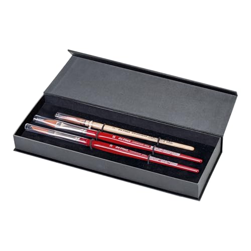 da Vinci Brushes 4252DV Watercolor Brush Set, Quill Size 2, Slant Size 10, Oval Size 12, Black 3 Each - style: Cosmotop Spin Watercolor Snap Box Set