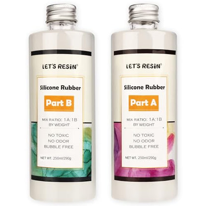 Bundle Set of 1 Gallon Epoxy Resin with Color Pigment and Silicone Mold Making Kit